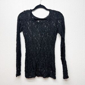 Lace Black Top XS Witchy Goth Whimsigoth Punk Rockabilly Festival Emo Renassance